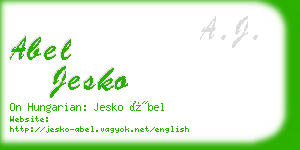 abel jesko business card